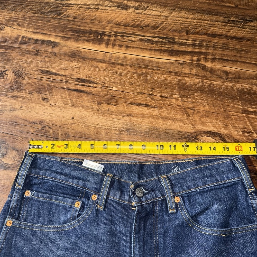 Levi's Straight Leg Western Cut Dark Wash Blue Jeans Men's 33x32 - Picture 5 of 7